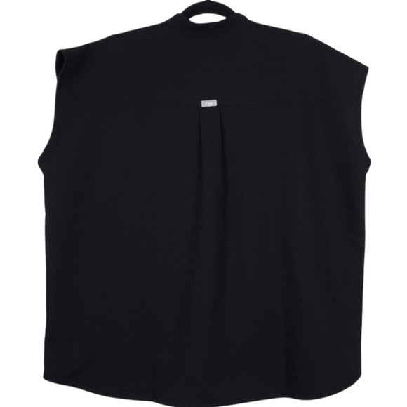 FIGS Black Rafaela Oversized Scrub Top Size L - Picture 2 of 6